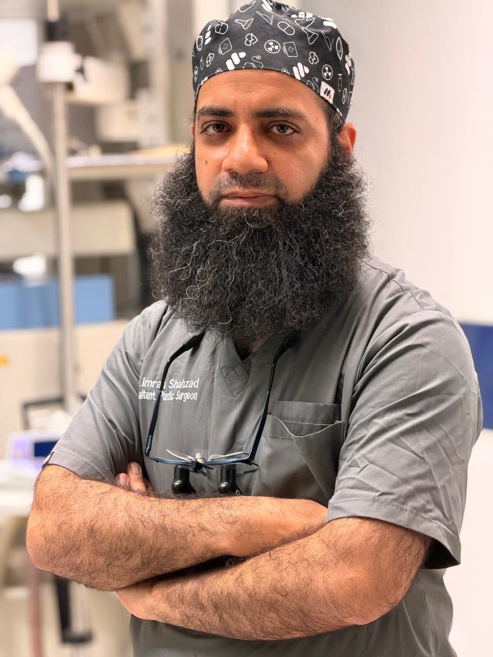 Dr Imran Shahzad at his clinic in Lahore